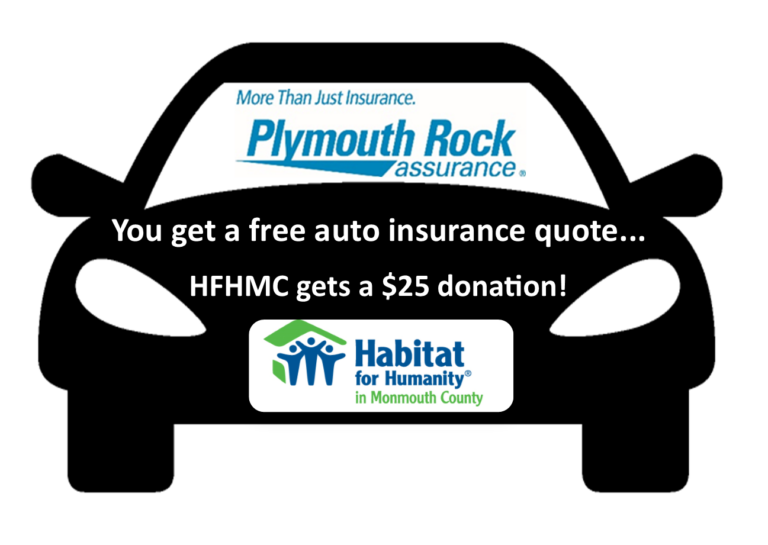 Plymouth Rock supports Habitat for Humanity in Monmouth County with quote donations!